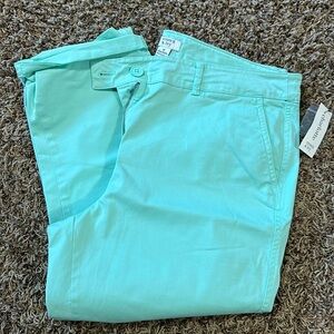 Brand new ladies Crown & Ivy crop pants mint green. Size 14